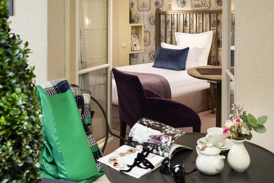 Hôtel Arioso - Chambre single et patio